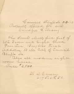 1902, Mar. 3, H.D. Emery, Lot sales letter