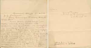 1903, Mar. 13, H.D. Emery, Lot information letter