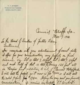 1903, Mar. 7, F.T. Seybert, Sales letter