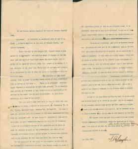 1903, May 25, Land purchase recommendation