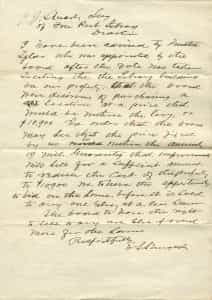 Undated, Lot purchase letter