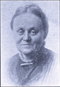 A black and white photo of Dr Alice Turner at age 56.